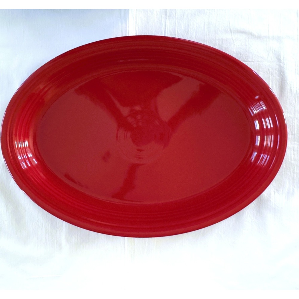Fiestaware Fiesta XL Oval Turkey Platter Gorgeous Red 19 Inch x 13 1/2 Inch